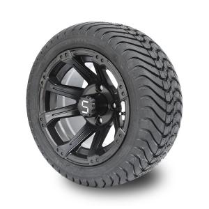 Quality Golf Cart 12 Inch Matte Black Wheels and 215/35-12 Street Tires 4x4 Bolt Pattern DOT Rated wholesale