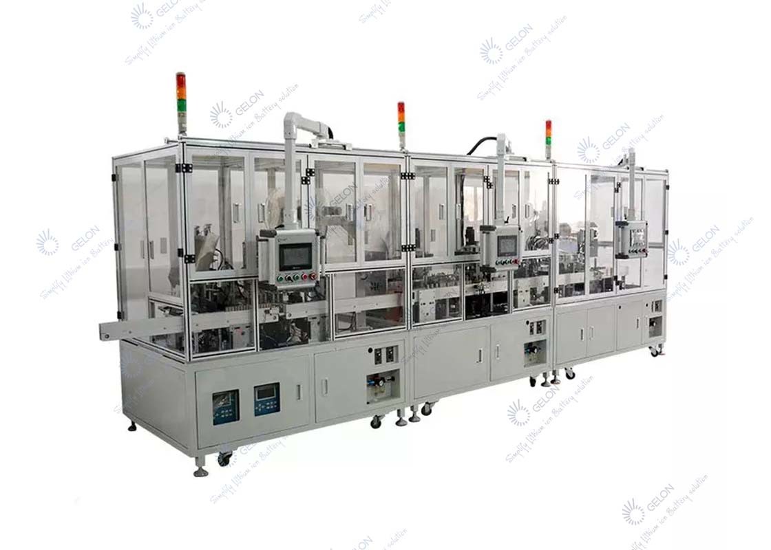 Cylindrical Cell Battery Pack Assembly Line PLC Lithium Ion Battery Production Line