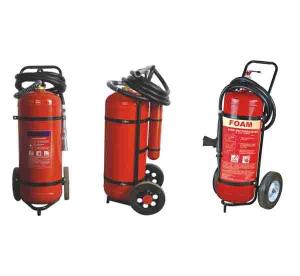 Quality Easy Installation DCP Trolley Fire Extinguisher 25kg For Industry OEM / ODM wholesale