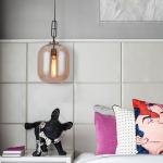 Glass industrial style bar chandelier living room bedroom study wax gourd