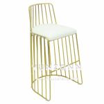 Antique Vintage Stool Bar Pub Table Chair Set Stainless Steel Plywood Sponage