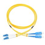 Singlemode SC-LC Yellow Jacket Color Duplex 9/125 Fiber Optic Patch Cable
