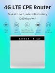 Unlocked Sim Wireless CPE 4g 5g Wifi Router With Outdoor Antenna Battery