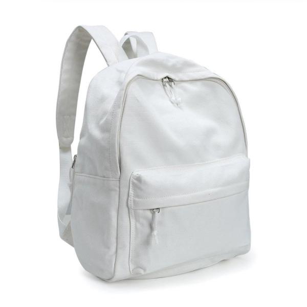 DIY Durable Kids Backpack , Laptop Travel Backpack Natural White Portable