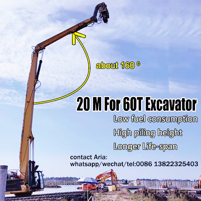 Pile Higher Excavator Pile Driver Attachment For CAT HITACHI KOMATSU