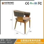 Haobowei Furniture Retro Creamy Solid Wood Dining Chairs Medieval Restaurant