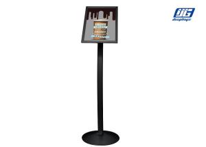 Quality A3 Size Black Clip Poster Display Stands Single Side / Poster Sign Holder Floor Stand wholesale