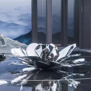 Quality Abstract Metal Home Decor Sculptures Handmade Art Flower For Pool wholesale