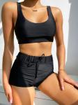 Kawalala Women Swimwear Black Padded Triangle Bikini