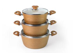 Quality Pressed Aluminum 24cm Casserole With Lid Non Stick Soup Pot wholesale