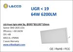 64W Led Suspended Ceiling Lights , Warm White Led Panel Light 600 x 1200 For