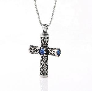 Quality Explosive retro stainless steel cast cross zircon punk trendy new pendant wholesale