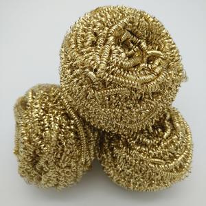 Quality Professional Pure Copper Wire Cleaning Ball Pot Cleaning Wire Brass Scourer wholesale