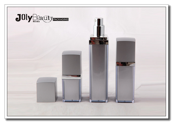 Promotional 15ml Empty Square Plastic PP Airless Bottle Orange Skin Care Cream Bottle