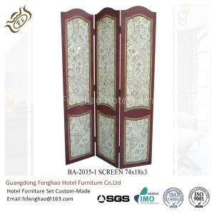 Quality Wood Carving Air Brush Decorative Folding Screens Hotel Tri Fold Privacy Screen wholesale