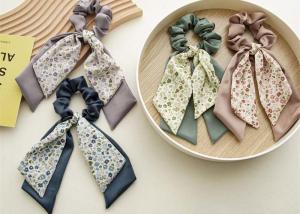 Quality Summer floral double bow streamer ladies hair bands wristbands South Korea headband elastic rope temperament headband wholesale