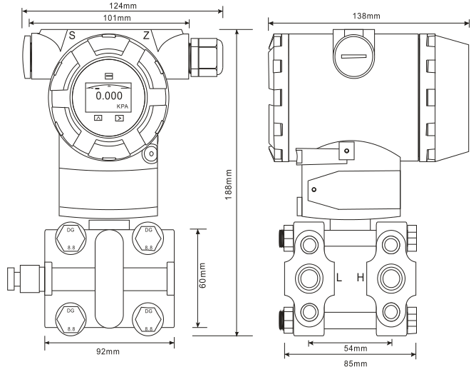 Original Rosemount 3051GP Differential and Gauge Pressure Transmitter 4-20ma with Low Price