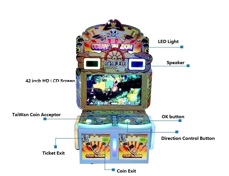 Fish Hunter Game Redemption Ticket Gambling Machine With Windows Xp Software