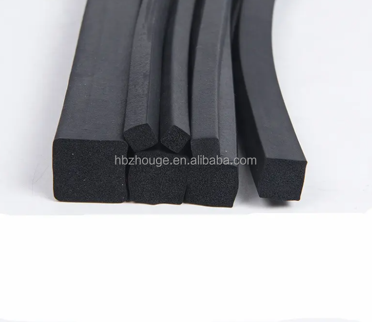 Extruded Black EPDM Round Foam Sealing Strip for Sponge Rubber Ring Cord Installation