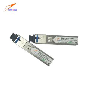 Quality 1.25G Tx1310nm RX1550nm SMF 20KM Single LC Connector SFP BIDI Transceiver wholesale