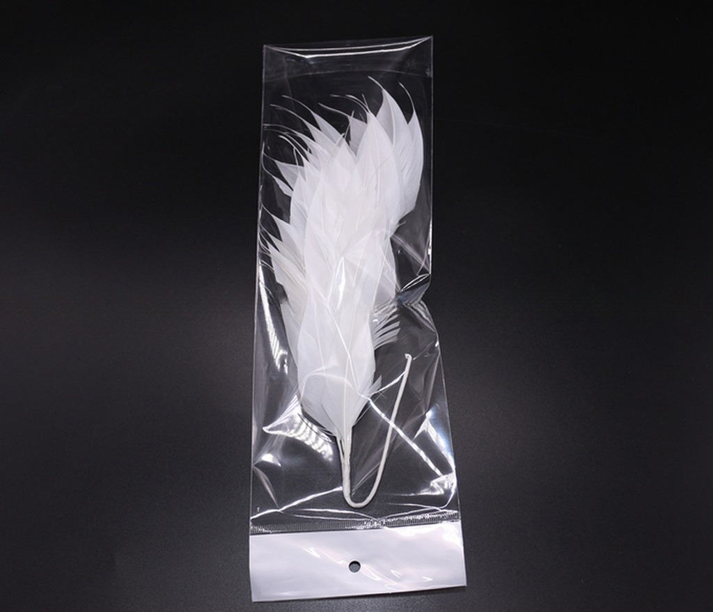 Dyed Pattern Goose Feather Flower Mount with Wire Accessory Durable Construction