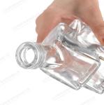 Glass Collar Frosted Clear Decorative Blown Fancy Liquor Wine Bottles for