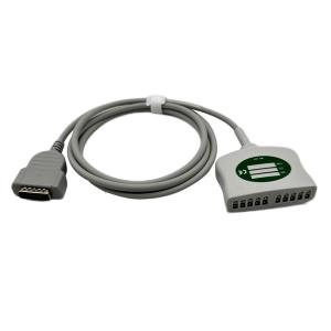 Quality GE Marquette MAC EKG Trunk Cable 12leads 2104723-001 22341809 AHA IEC 2.4M DB15 Connector wholesale