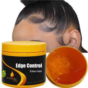 Quality RINSE-OFF 16oz Salon Size Strong Hold Wax Hair Edge Control Gel for Smooth Hair Styling wholesale