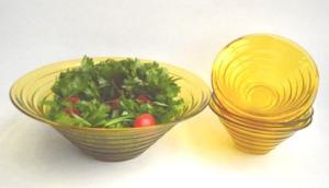 Quality glass salad bowl set wholesale
