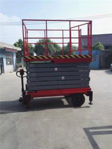 Quality 300KG 14M With Emergency Manual Lowing Valves Hydraulic Mobile Motorized Scissor Lift wholesale