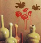 Birds and Flowers Classic PVC Decorative Wall Sticker F054