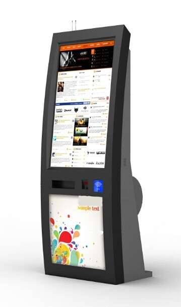 Standing Touch Screen Information Kiosk All In One Ticket Vending