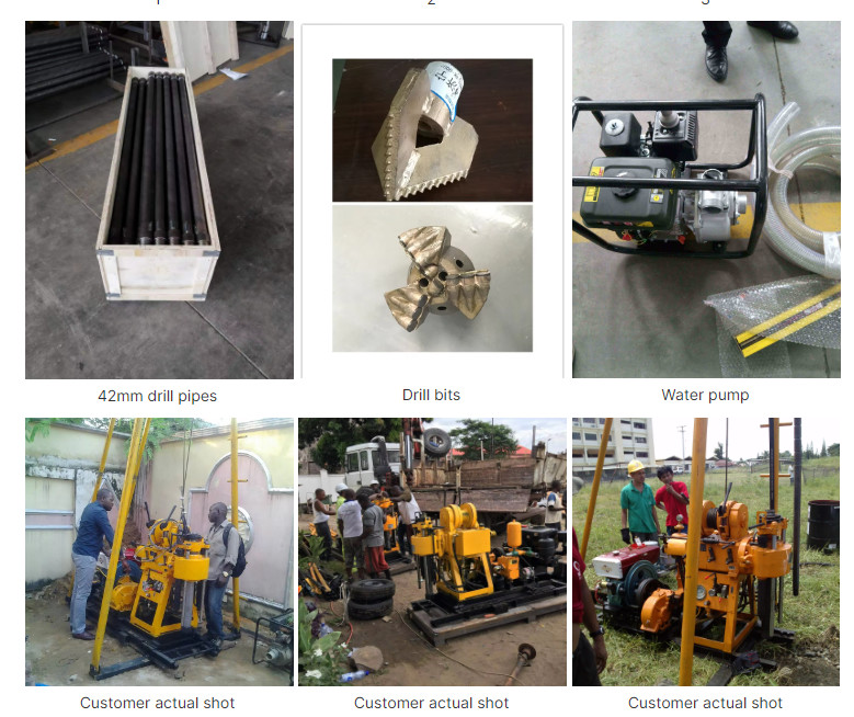 Large Diesel Engine With Bw 250 Mud Pump XY -2B Hydraulic Borewell Rig For Water Well Or Exploration Investigation