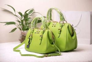 Quality leather fashion lady bowing handbag wholesale