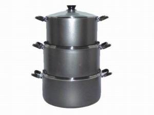 Quality ALUMINIUM PAINTED NON-STICK COVERED STOCK POT 6PC SET wholesale