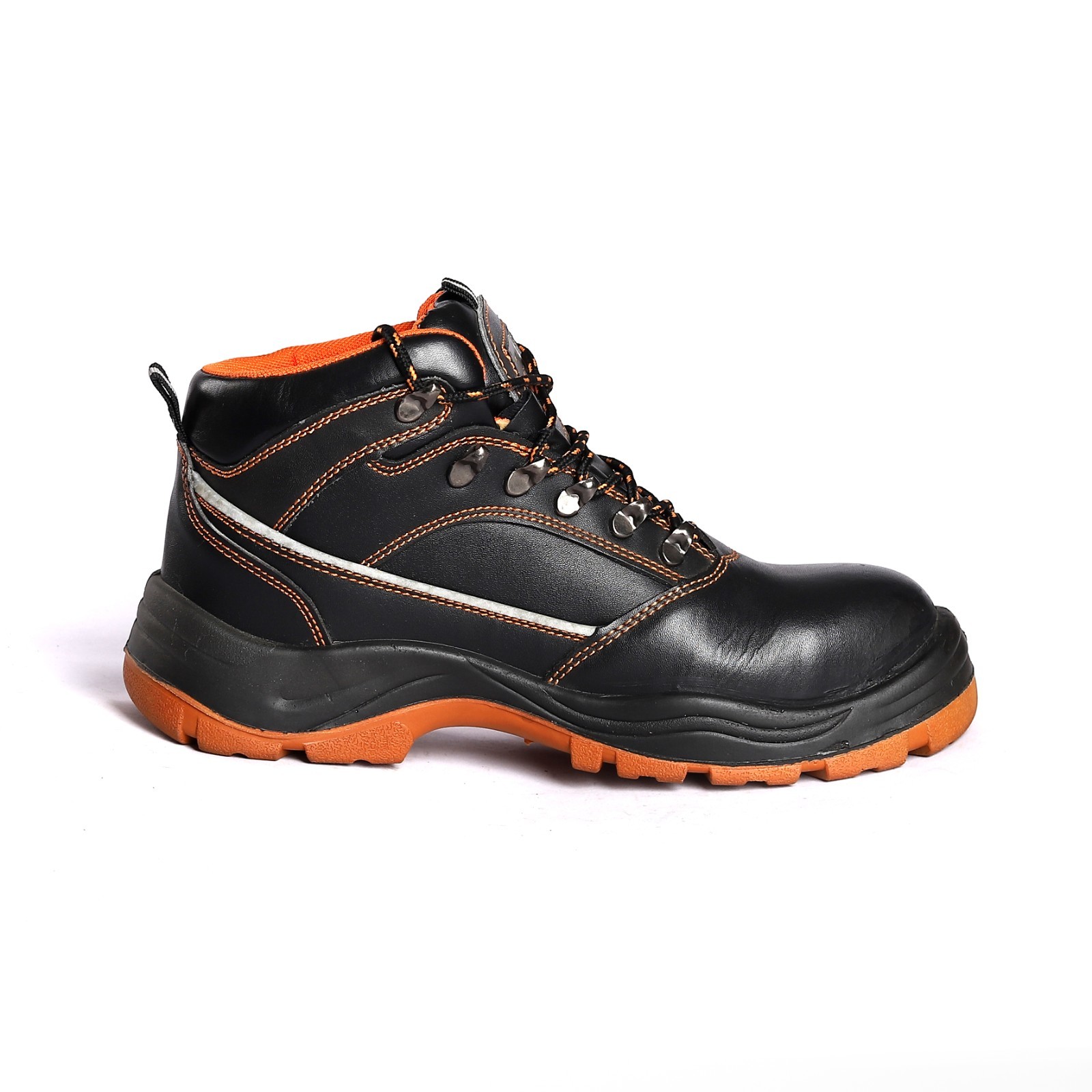 Waterproof Nubuck Cow Leather Upper Dual Density Pu Outsole Safety Boots for Benefit Work Shoes