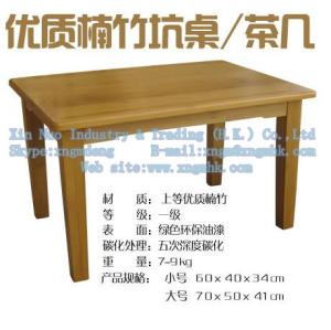 Quality Bamboo bed table, wooden small square table, wooden tea table, wooden dinner table wholesale