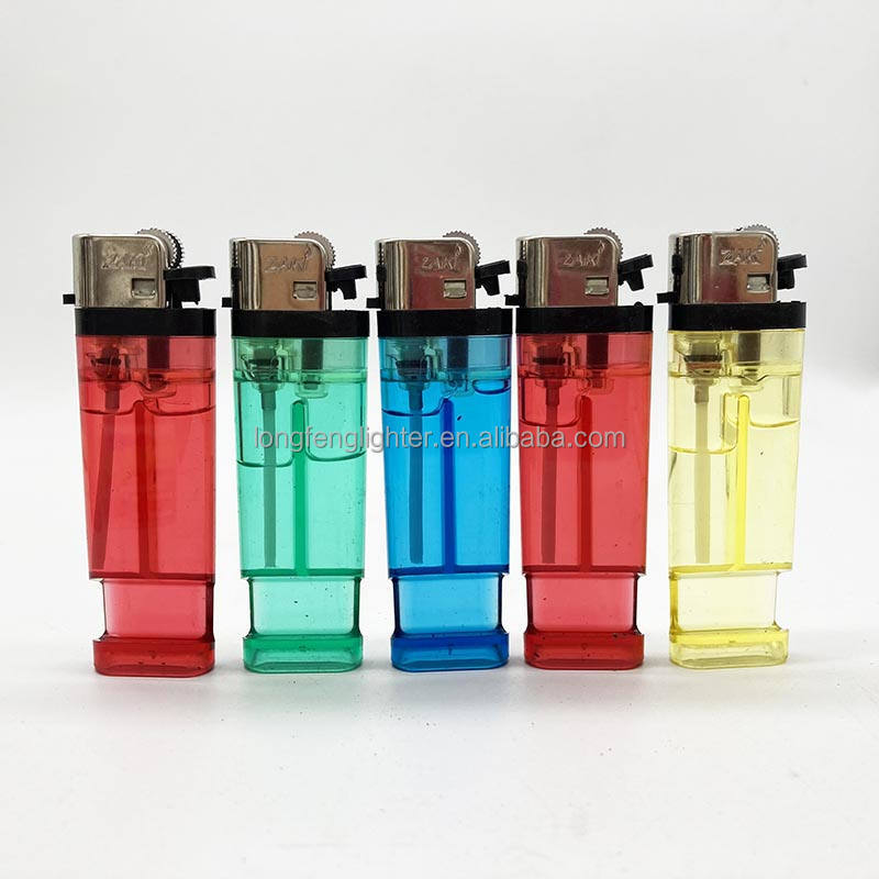 Dy-60 Transparent Color Cheap Price Plastic Cigarette Flint Gas Lighter