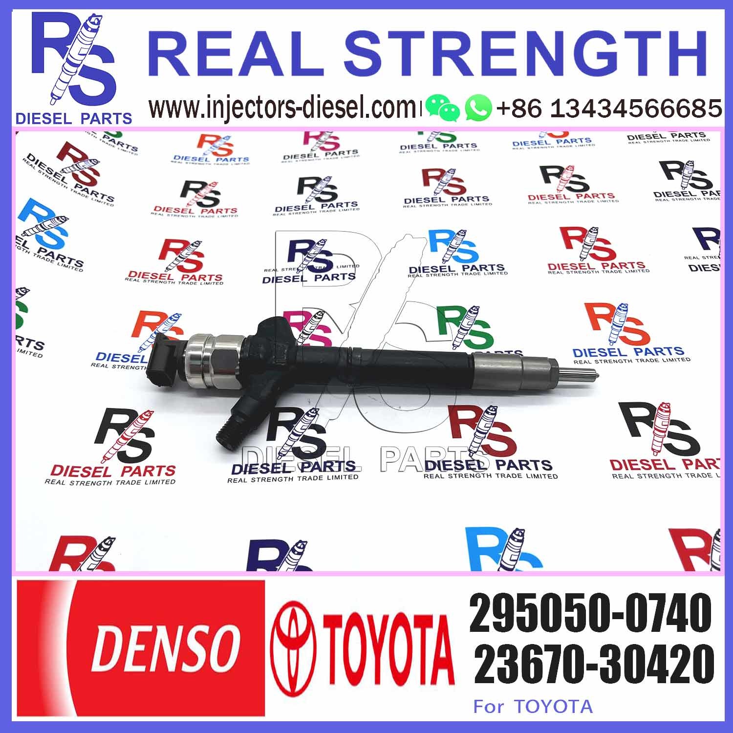 Genuine and New Common rail injector 295050-0810 SM295050-0810 295050-0540 for TO/YOTA 2KD Injector 23670-0l110 23670-09