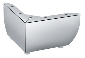 Quality 80mm high glossy shiny chrome sofa legs metal furniture legs SL-107 wholesale