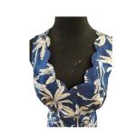 Ladies Flounce Hem Floral Dress Knee Length
