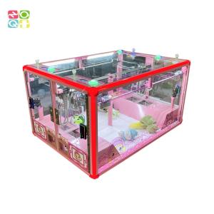 Quality Commercial Flat 4 Players Custom Claw Crane Machine For 6 Inches Plush Toys wholesale
