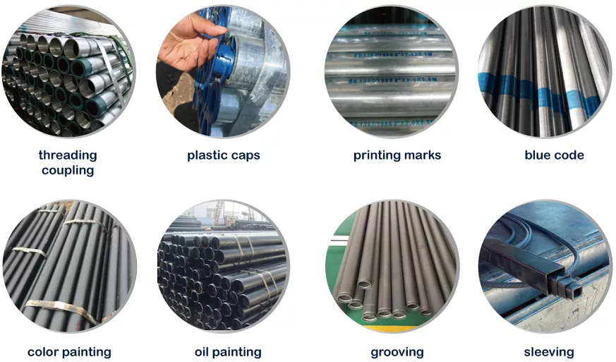 SGH490 Galvanized Steel Tube 35mm 3 Inch Galvanized Pipe 10 Ft