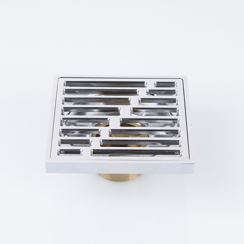 Odm Clog Proof Linear Shower Floor Drain With Brass Drain Cover