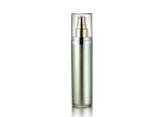 Custom Gold Cosmetic Lotion Bottle With Dispenser AS / MS Bottle Screw on