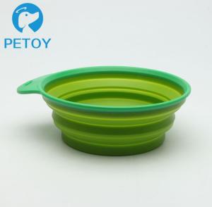 Quality Commercial Foldable Plastic Pet Bowls / Collapsible Dog Bowl Silicone wholesale