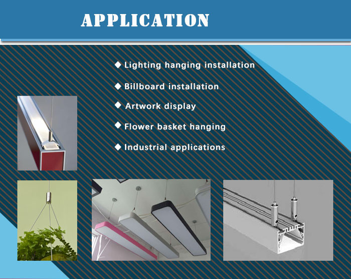 Air Suspension Kit With Galvanized Winch Cable Wire Rope Sling Adjustable Cable Gripper Hanging Wire