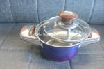 Chinese rainbow color restaurant soup pot stainless steel double handle stock
