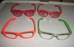 Plastic rainbow prism 3d fireworks glasses of holographic lenses