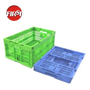 Quality 600x400x255mm Fold Collapsible Plastic Storage Crate Stacking Logistics Packaging wholesale